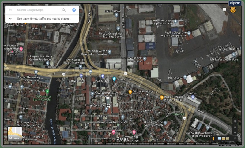 So sehen Sie Google Maps mit einer Luftansicht