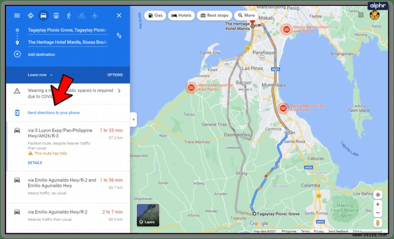 So sehen Sie Google Maps mit einer Luftansicht