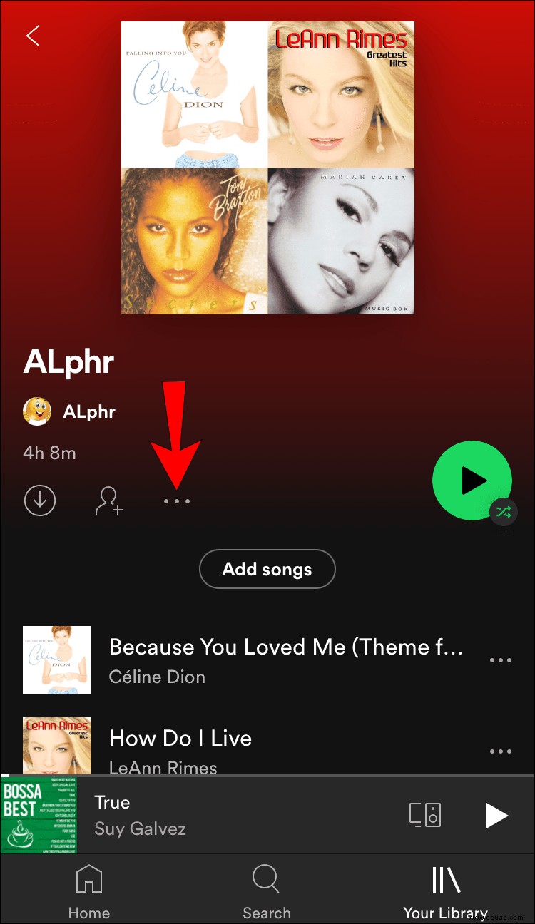 So ändern Sie das Titelbild einer Wiedergabeliste in Spotify