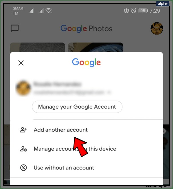So ändern Sie Google Fotos in ein anderes Konto
