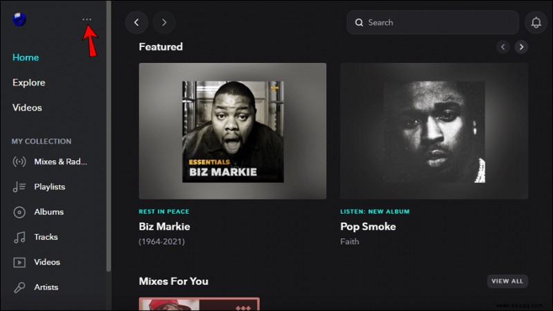 So blockieren Sie einen Künstler in Tidal