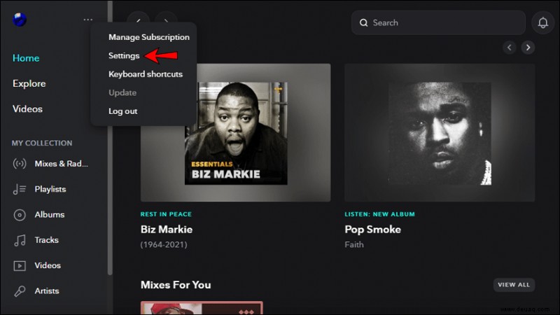 So blockieren Sie einen Künstler in Tidal