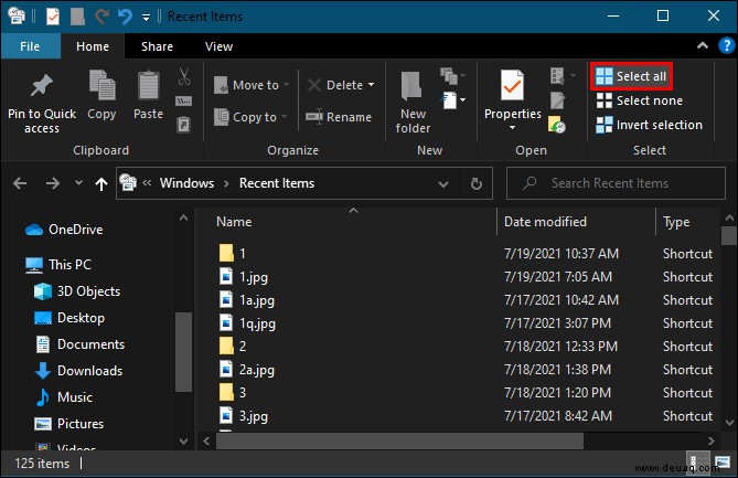 So löschen und deaktivieren Sie zuletzt verwendete Dateien in Windows 10