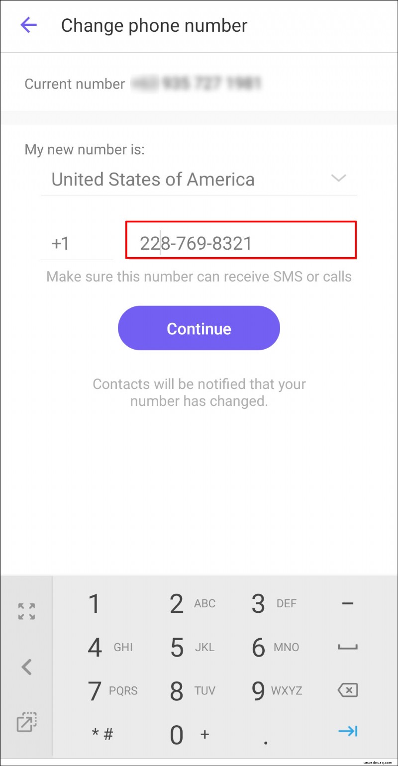 So ändern Sie Ihre Telefonnummer in Viber