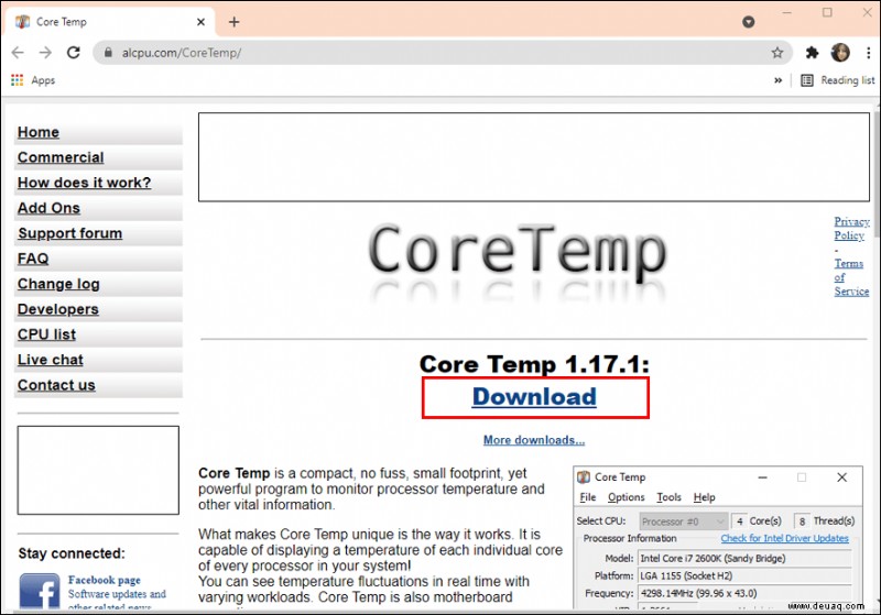 Anzeigen der CPU-Temperatur in Windows 10