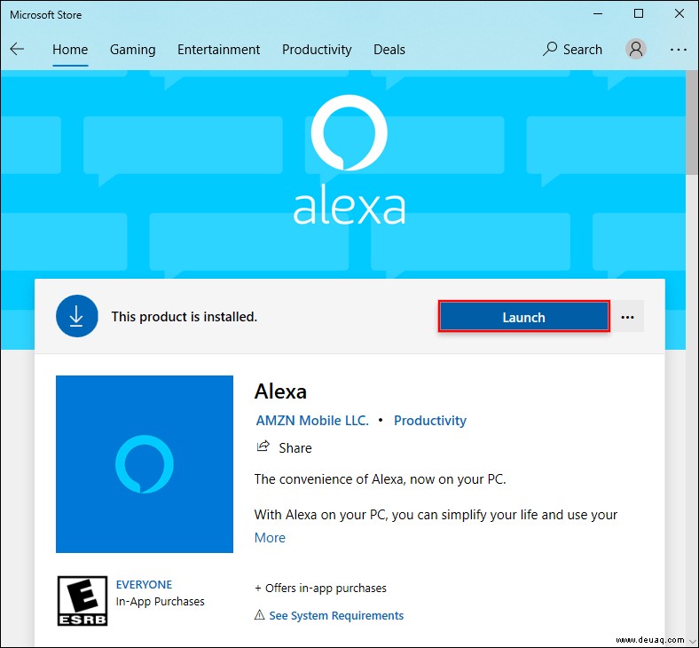 So aktualisieren Sie die Alexa-App auf einem PC