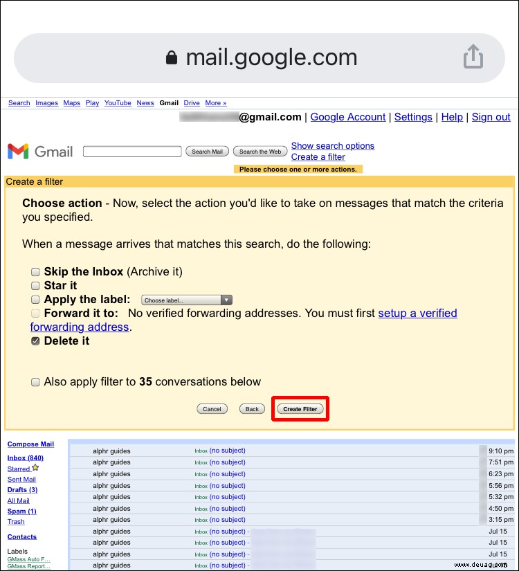 So blockieren Sie eine Domain in Gmail