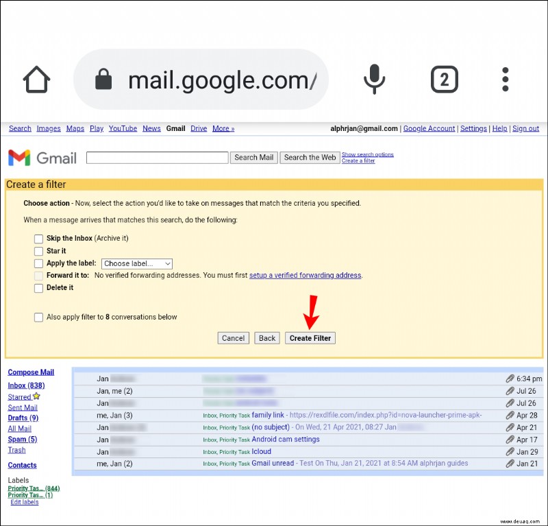 So blockieren Sie eine Domain in Gmail