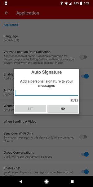 So fügen Sie Textnachrichten in Android eine Signatur hinzu