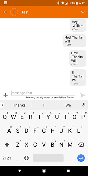 So fügen Sie Textnachrichten in Android eine Signatur hinzu