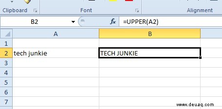 Wie man den ersten Buchstaben in Excel-Tabellenzellen groß schreibt