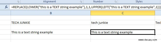 Wie man den ersten Buchstaben in Excel-Tabellenzellen groß schreibt