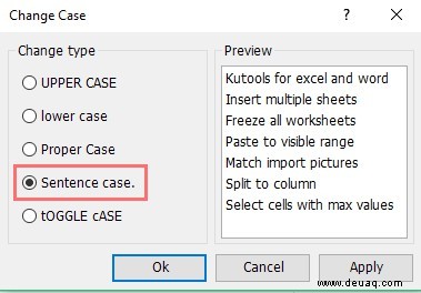 Wie man den ersten Buchstaben in Excel-Tabellenzellen groß schreibt