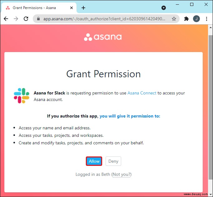 So integrieren Sie Asana mit Slack