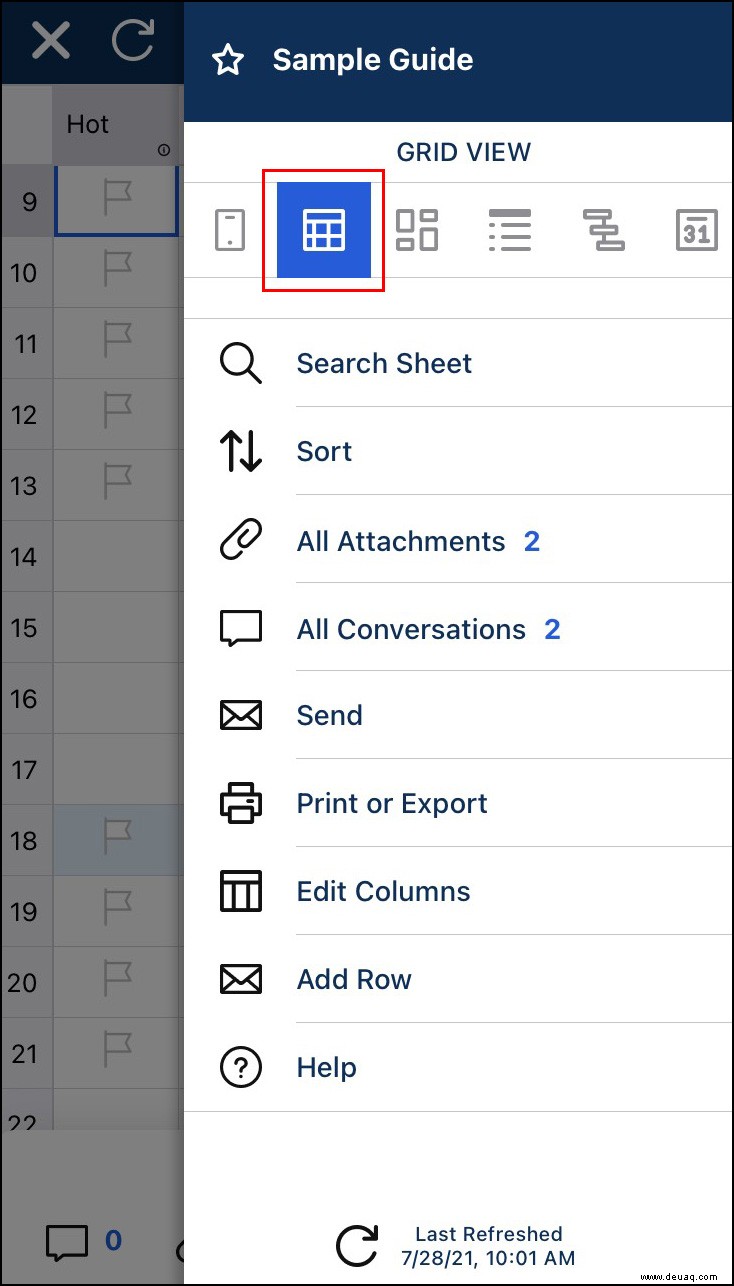 So fügen Sie eine Unteraufgabe in Smartsheet hinzu