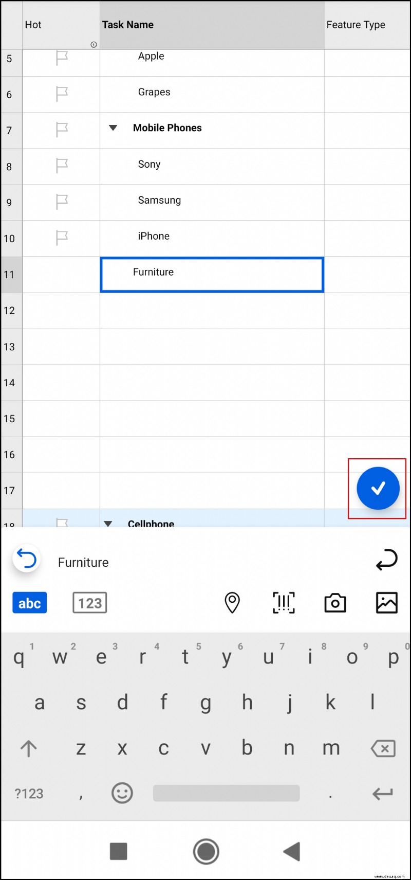 So fügen Sie eine Unteraufgabe in Smartsheet hinzu