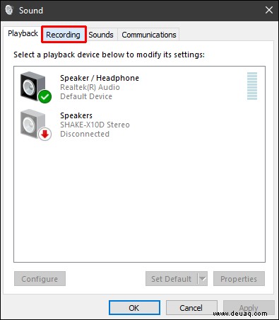 So ändern Sie das Standardmikrofon in Windows 10