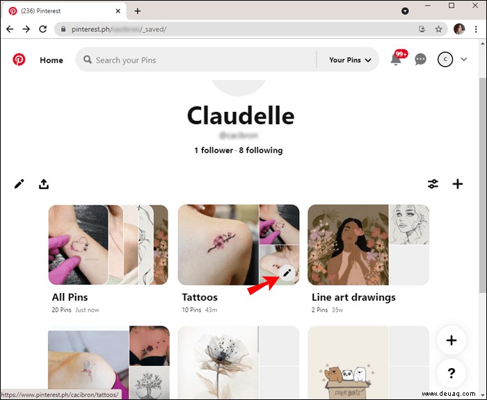 So löschen Sie alle Pins in Pinterest