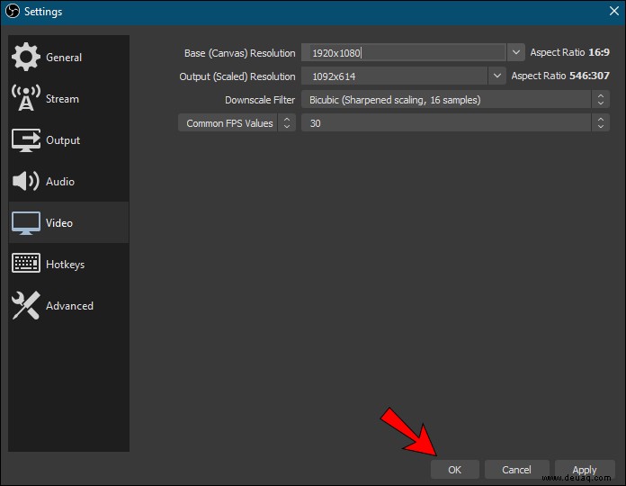 So ändern Sie die Auflösung in OBS