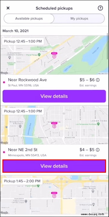 So zeigen Sie geplante Fahrten in Lyft an