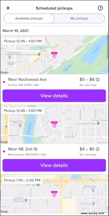 So zeigen Sie geplante Fahrten in Lyft an