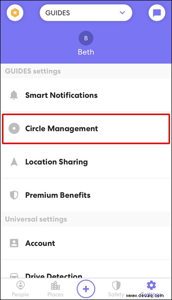 So löschen Sie einen Kreis in Life360