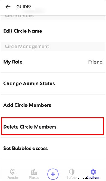 So löschen Sie einen Kreis in Life360