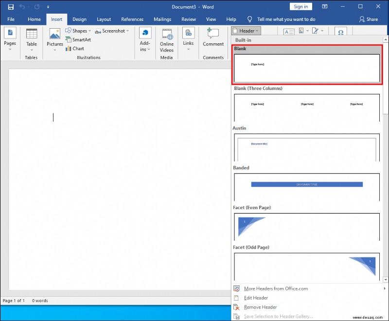 So erstellen Sie verschiedene Kopfzeilen für verschiedene Seiten in Word