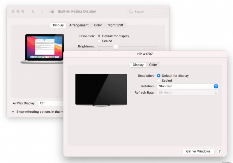 So richten Sie zwei Monitore auf Ihrem Mac ein