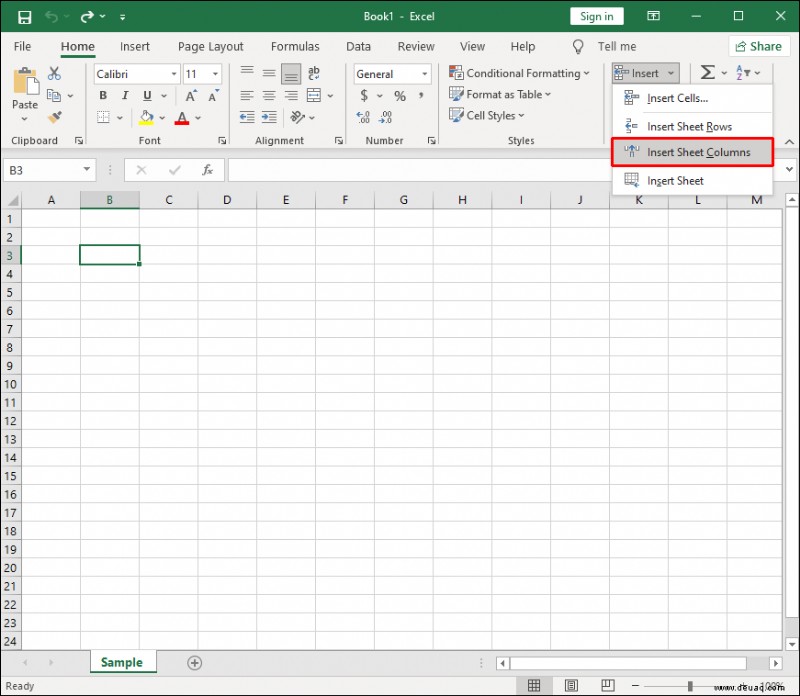 So fügen Sie eine Spalte in Excel hinzu