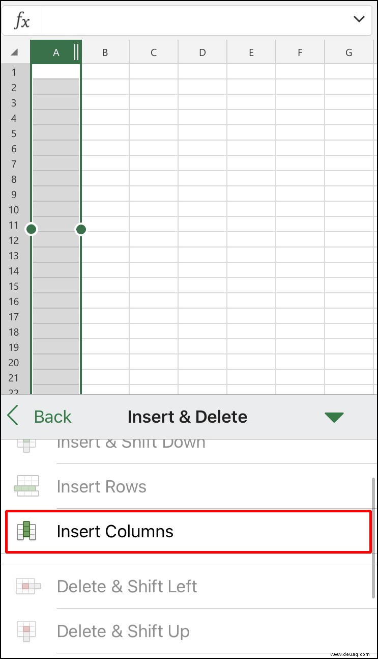 So fügen Sie eine Spalte in Excel hinzu