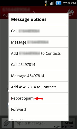 So melden Sie Spam-Textnachrichten