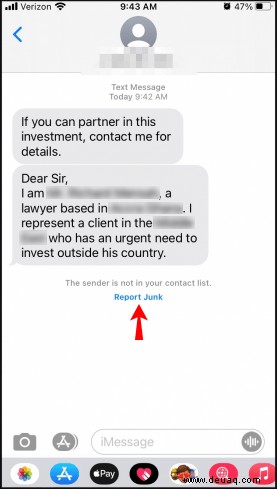So melden Sie Spam-Textnachrichten