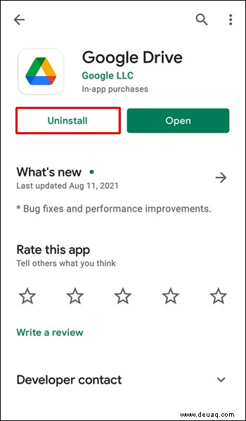 So deinstallieren Sie Google Drive 