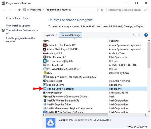 So deinstallieren Sie Google Drive 