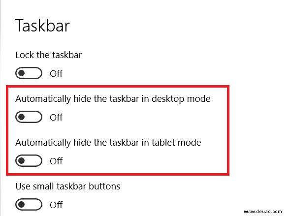 So verstecken Sie die Windows 10-Taskleiste 