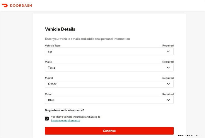 So erhalten Sie eine rote Karte von DoorDash 