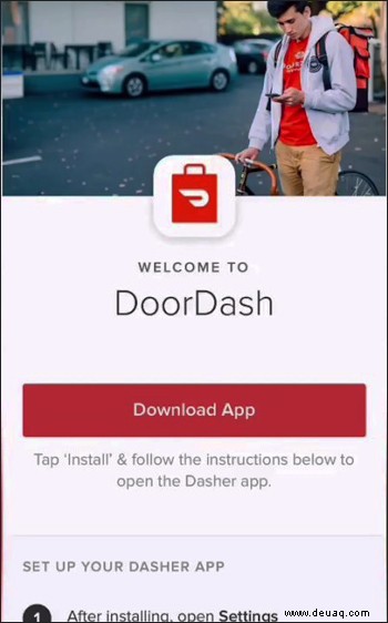 So erhalten Sie eine rote Karte von DoorDash 