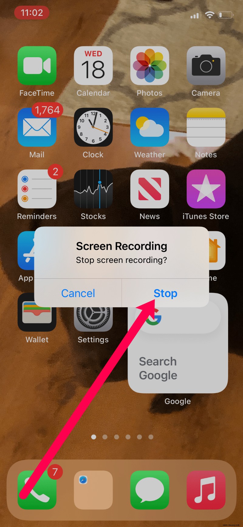 Aufnehmen des Bildschirms auf einem iPhone