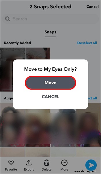 Wie bekomme ich meine Augen nur auf Snapchat