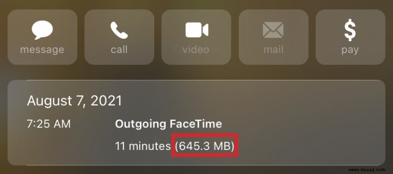 Verwendet Facetime Daten? Wie viel?