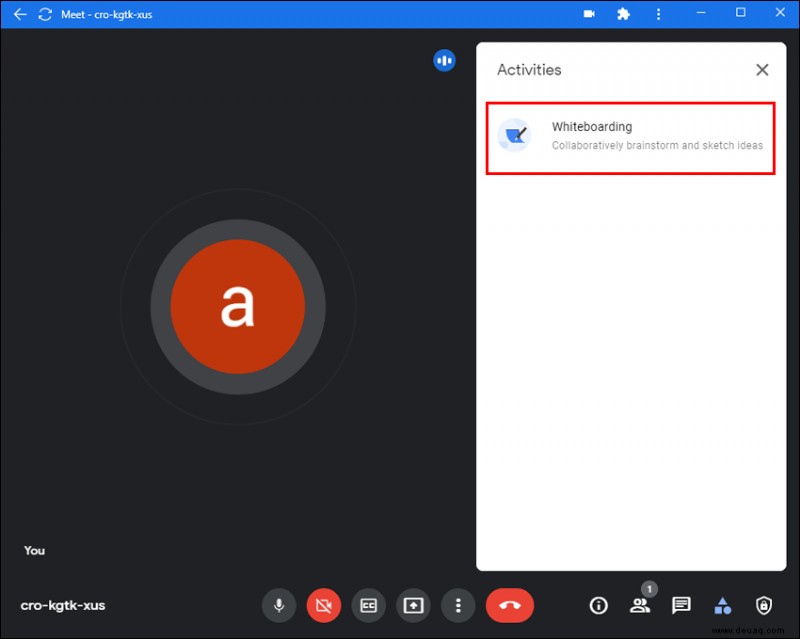So verwenden Sie ein Whiteboard in Google Meet