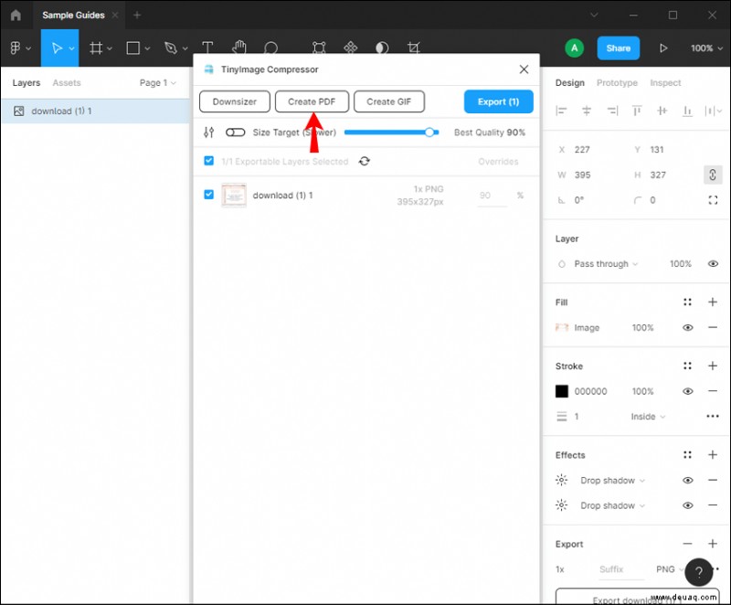 So exportieren Sie ein Design in Figma als PDF