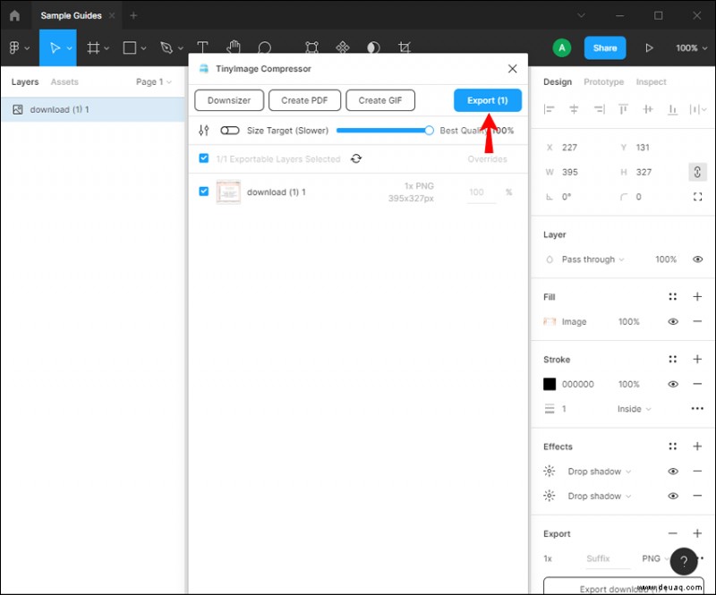 So exportieren Sie ein Design in Figma als PDF