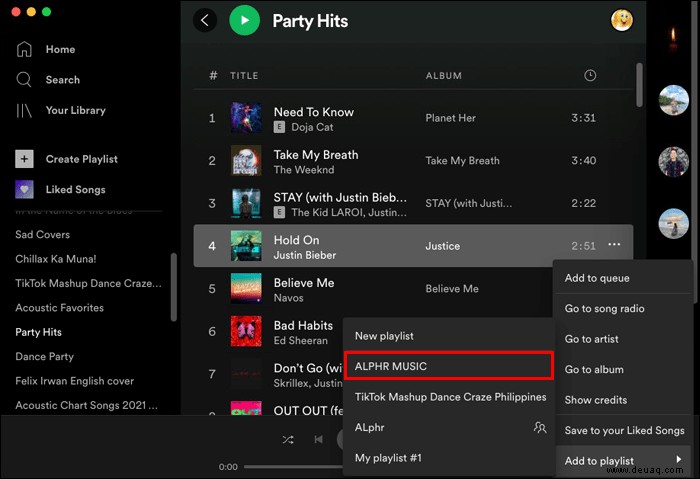 Wie man Musik zu einer Playlist in Spotify hinzufügt