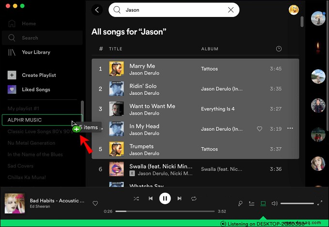 Wie man Musik zu einer Playlist in Spotify hinzufügt