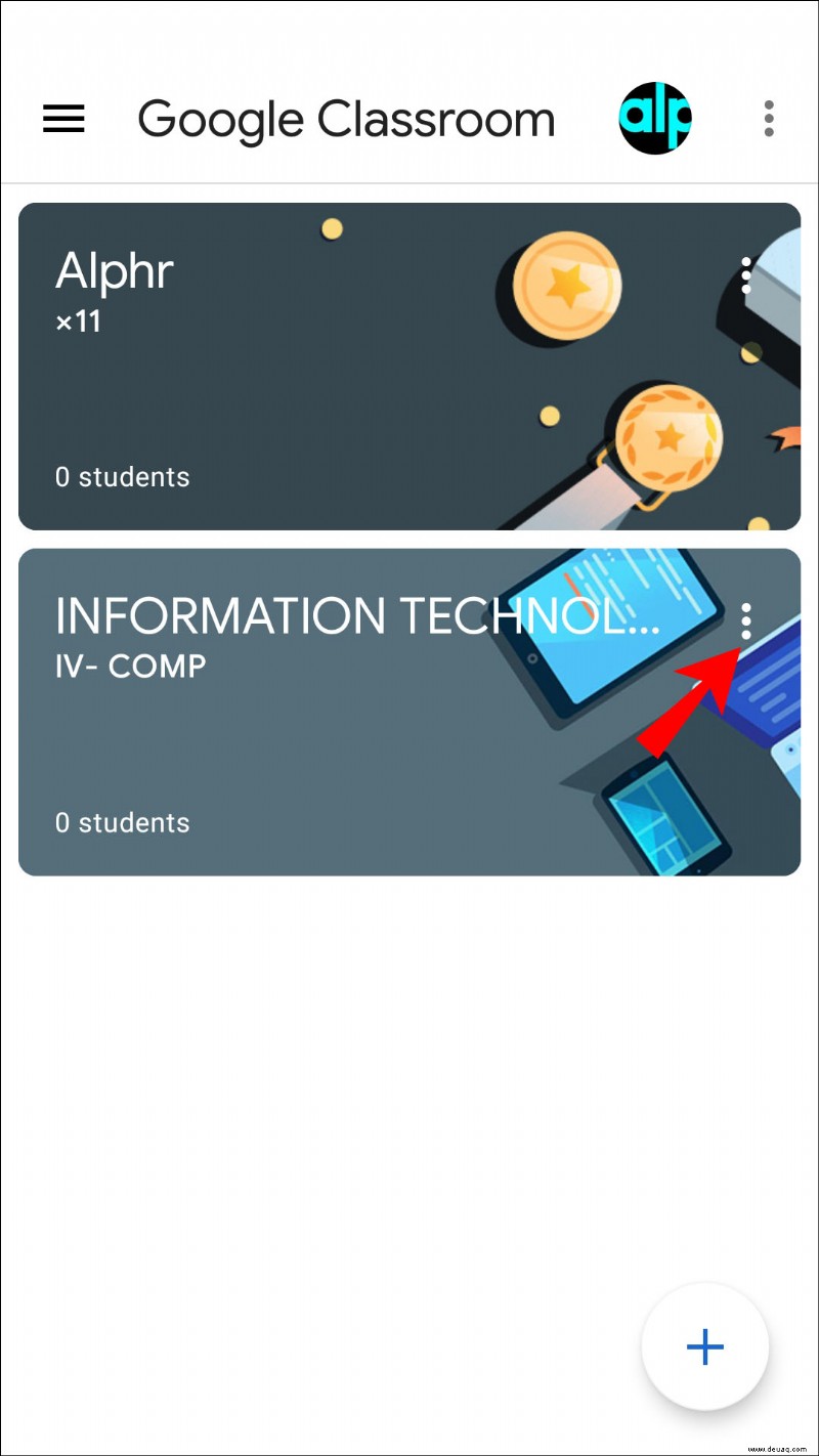 So löschen Sie eine Klasse in Google Classroom