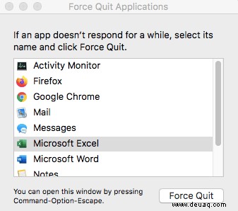 So erzwingen Sie das Beenden einer App auf einem iMac oder Macbook