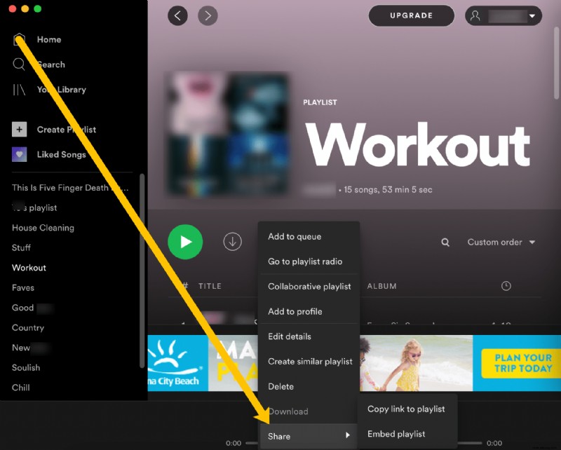 So teilen Sie Ihre Spotify-Playlist