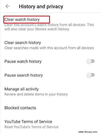 So löschen Sie den YouTube-Wiedergabeverlauf